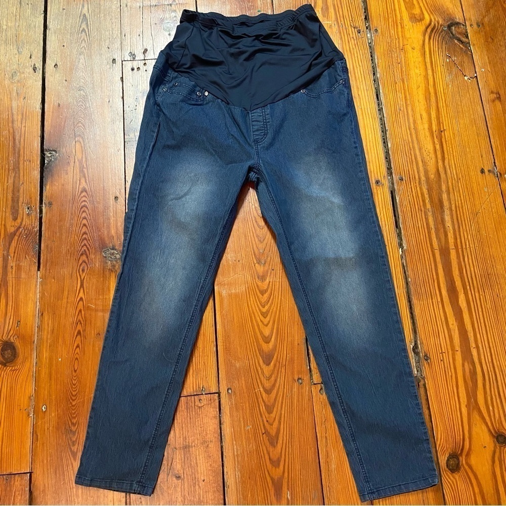Oh mamma Maternity Jeans Women’s Size XL Full Belly Panel Stretch Comfy Casual